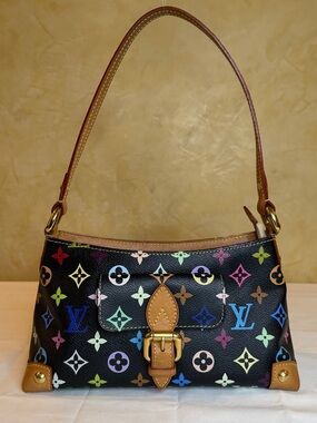 Louis Vuitton Multicolor Monogram Eliza Black Canvas Shoulder Bag
